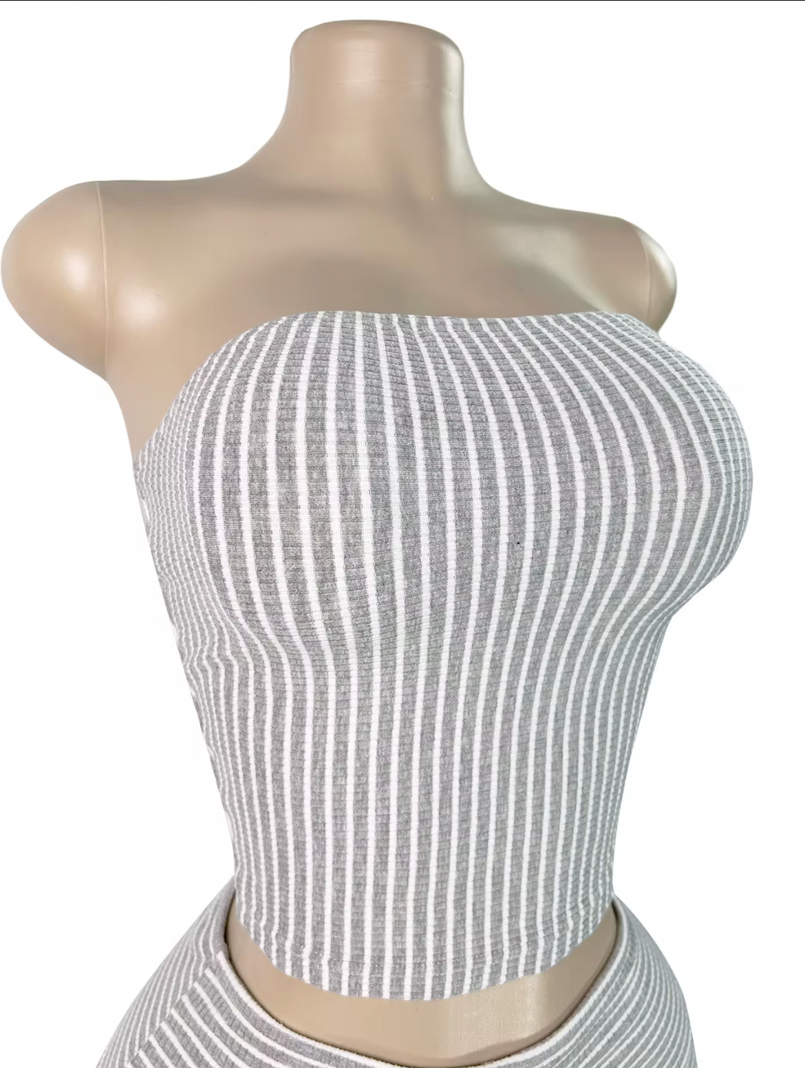 Ribbed Tube Top Lounge Set