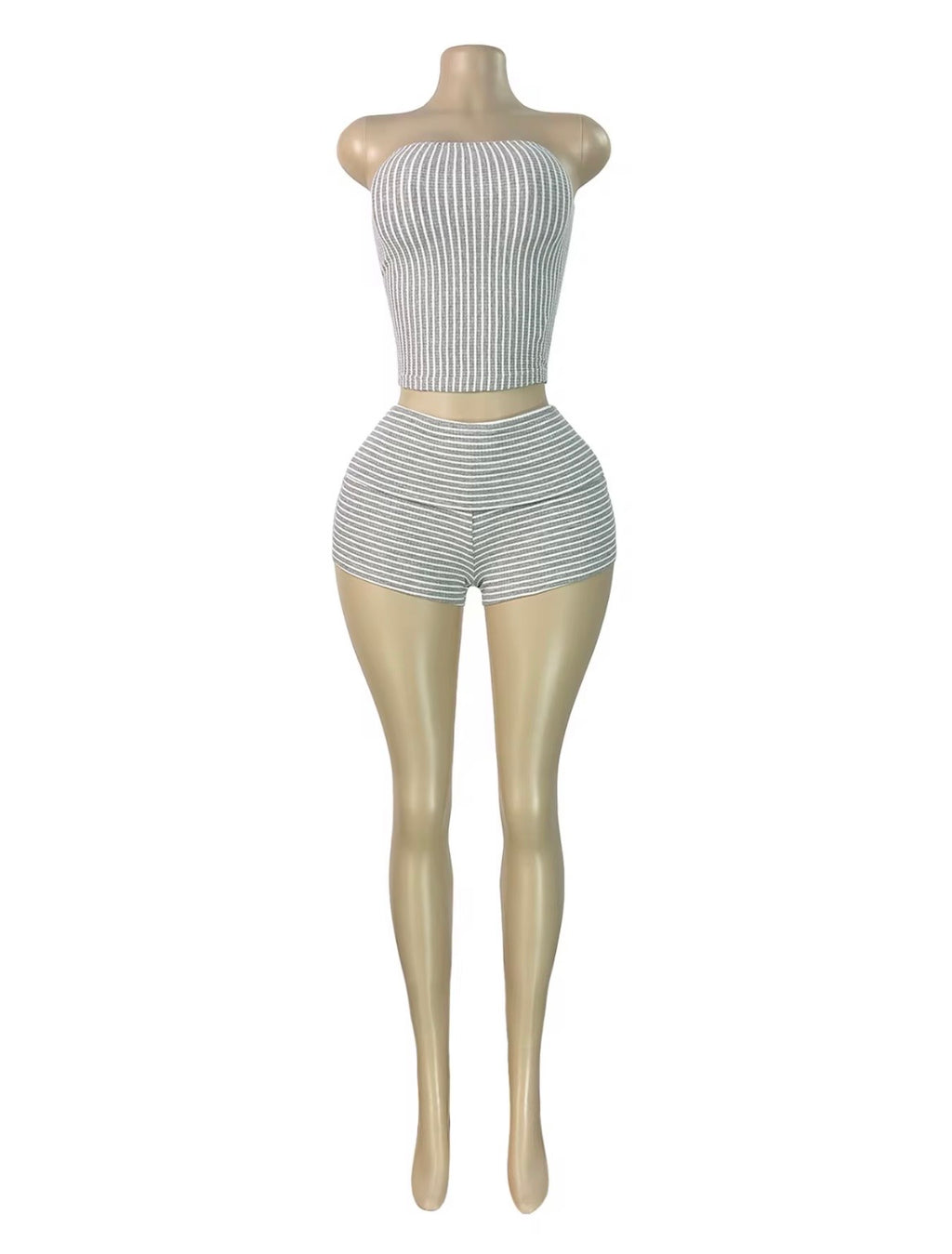 Ribbed Tube Top Lounge Set