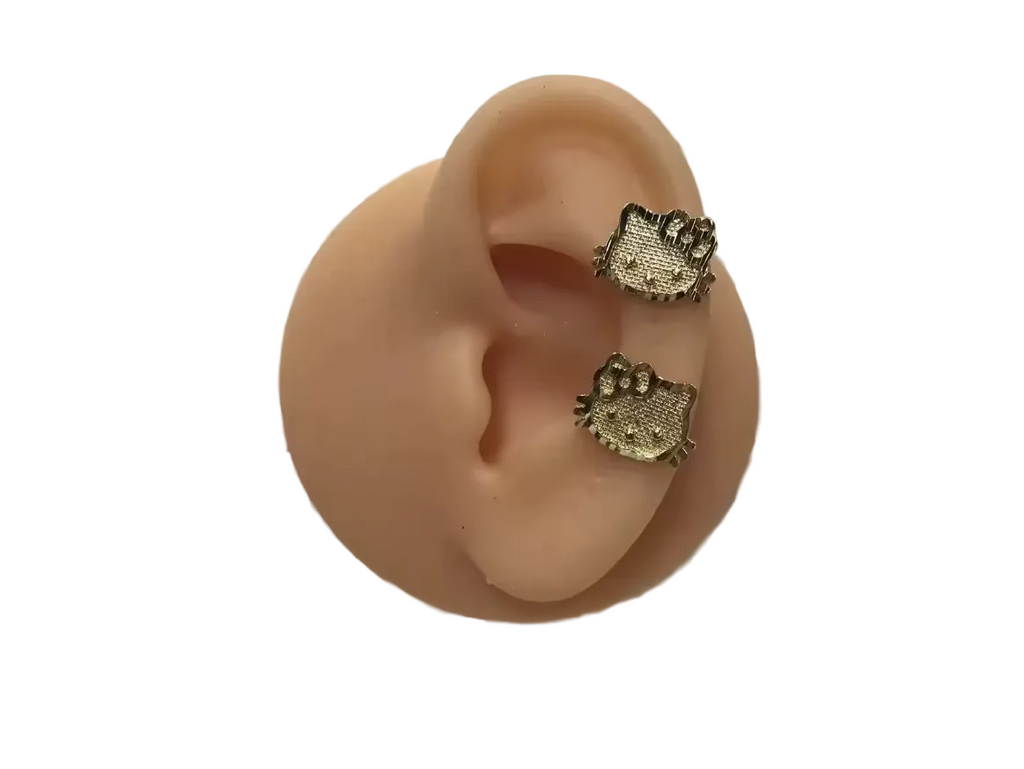 Kitty Face Stud Earrings