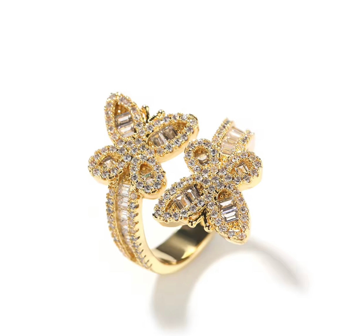 Adjustable Butterfly Shaped Ring (Gold, Silver, Rose Gold)