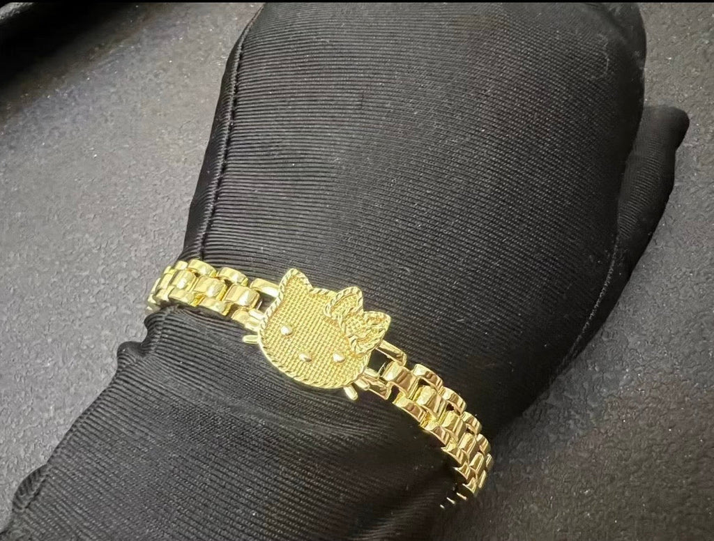 Single Kitty Face Rolex Bracelet