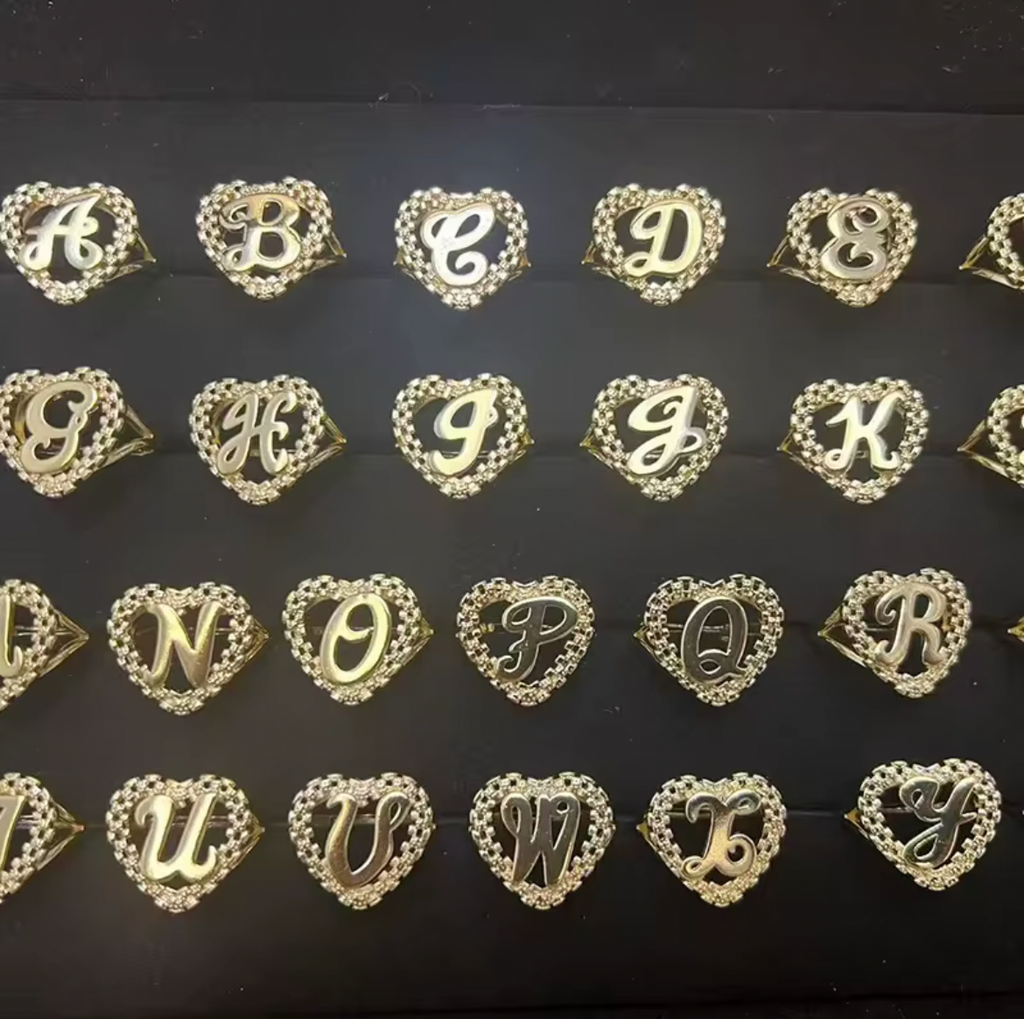 Heart Rolex Initial Ring