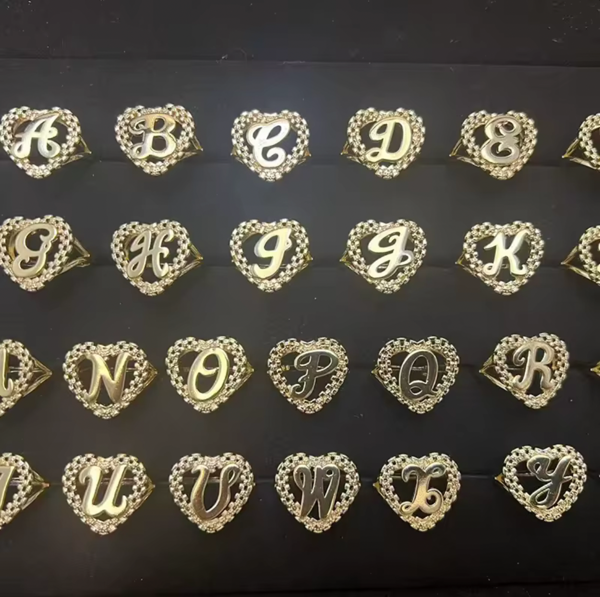 Heart Rolex Initial Ring