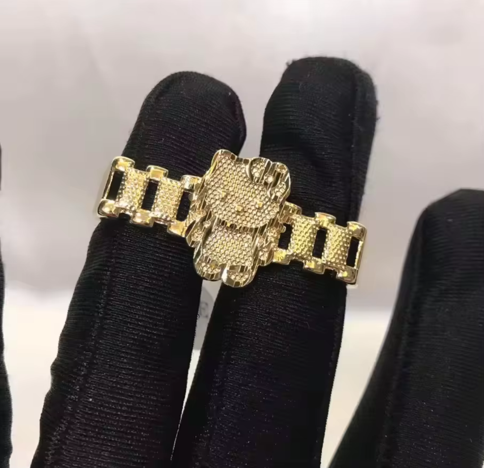 Kitty Double Finger Ring