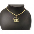 Retro Girl Shaped Necklace
