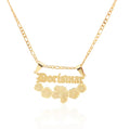 Hibiscus Customized Nameplate Necklace