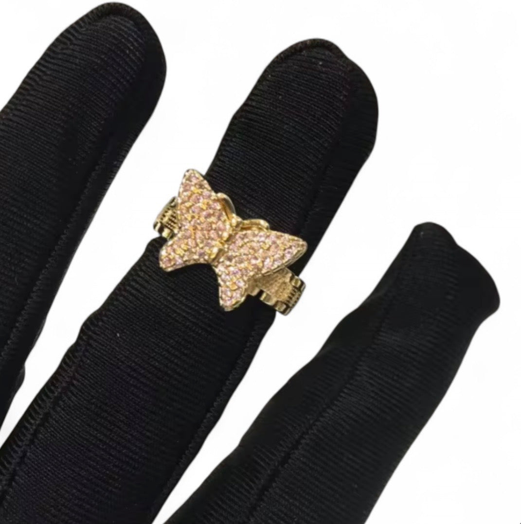 Pink Butterfly Ring