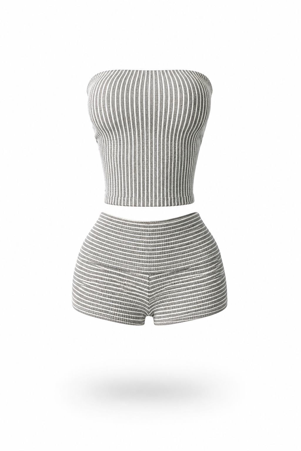 Ribbed Tube Top Lounge Set