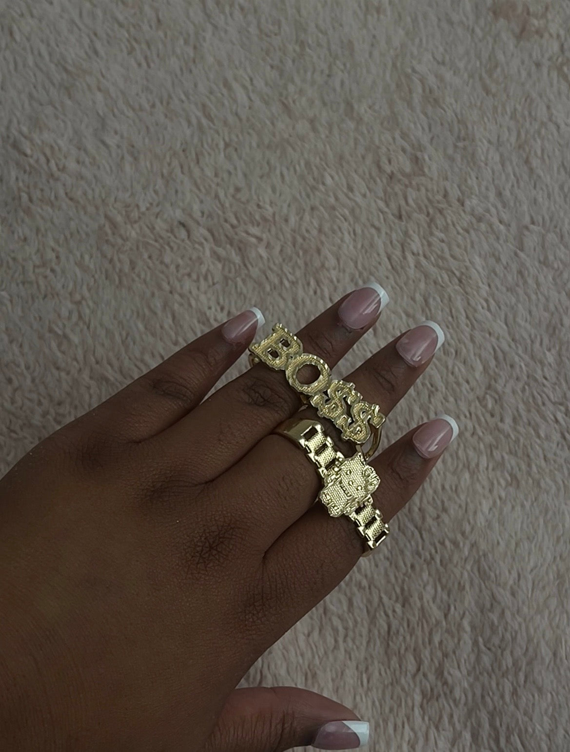 Kitty Double Finger Ring