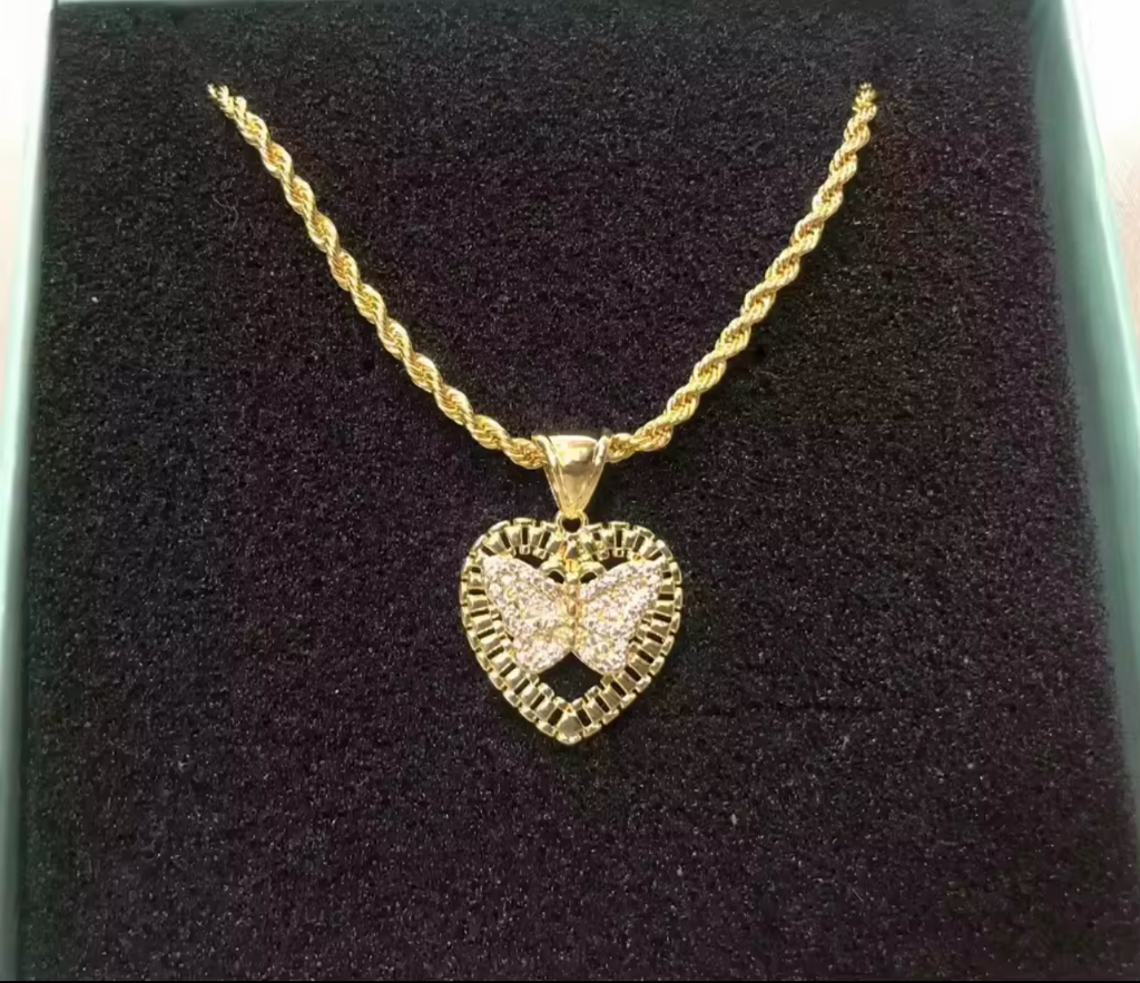 Butterfly Rollie Nugget Necklace