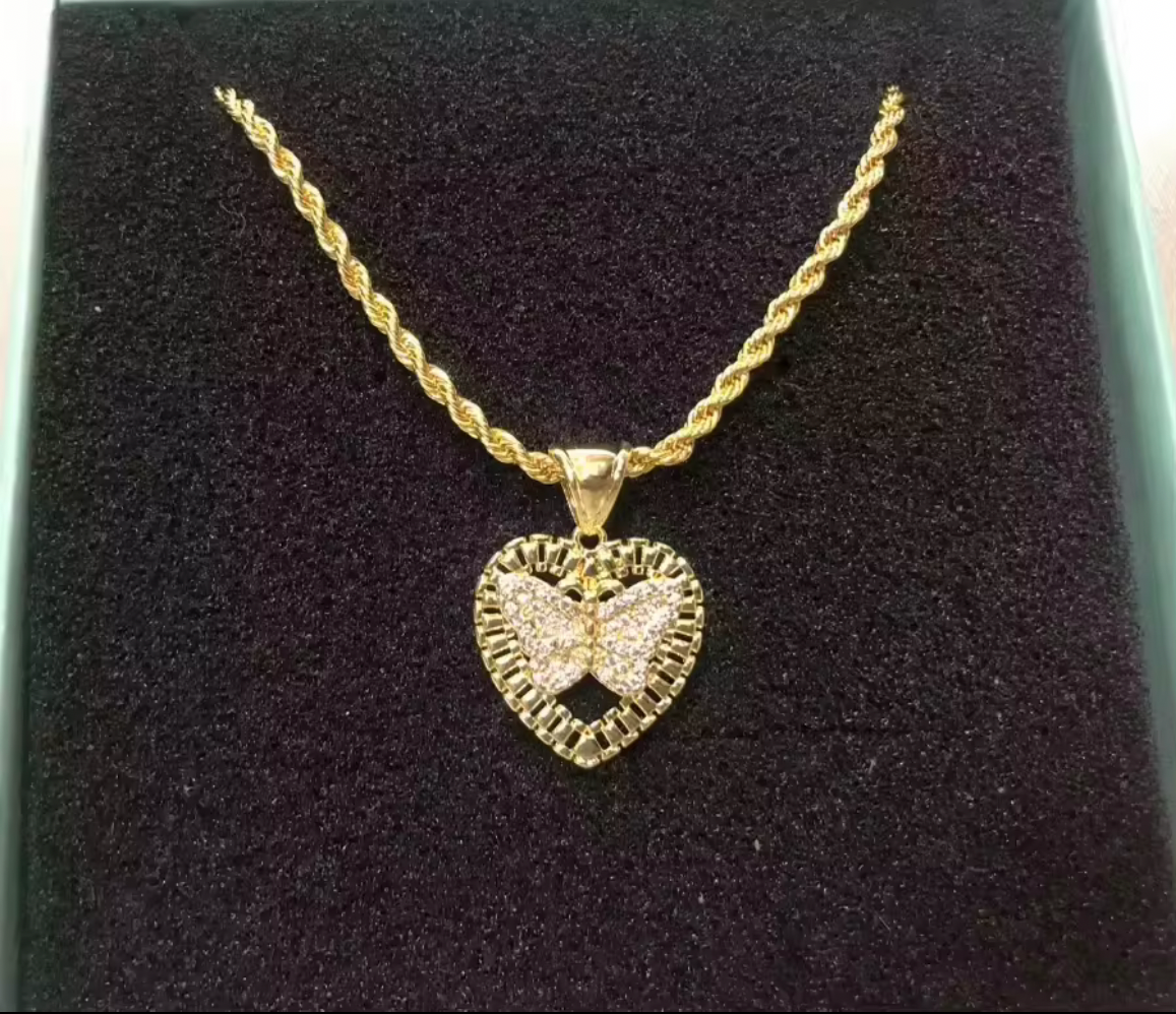 Butterfly Rollie Nugget Necklace