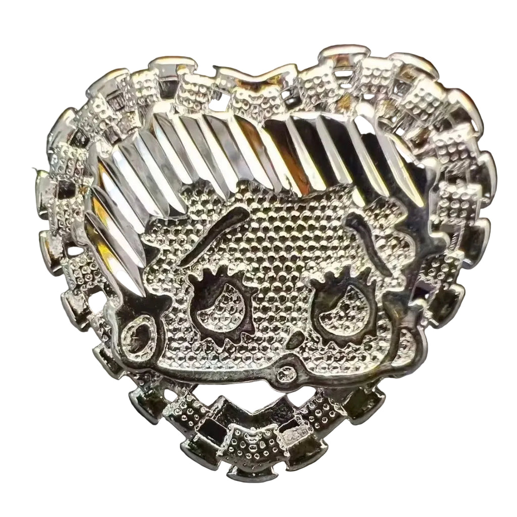 Retro Girl Heart Shaped Ring (Gold, Silver)