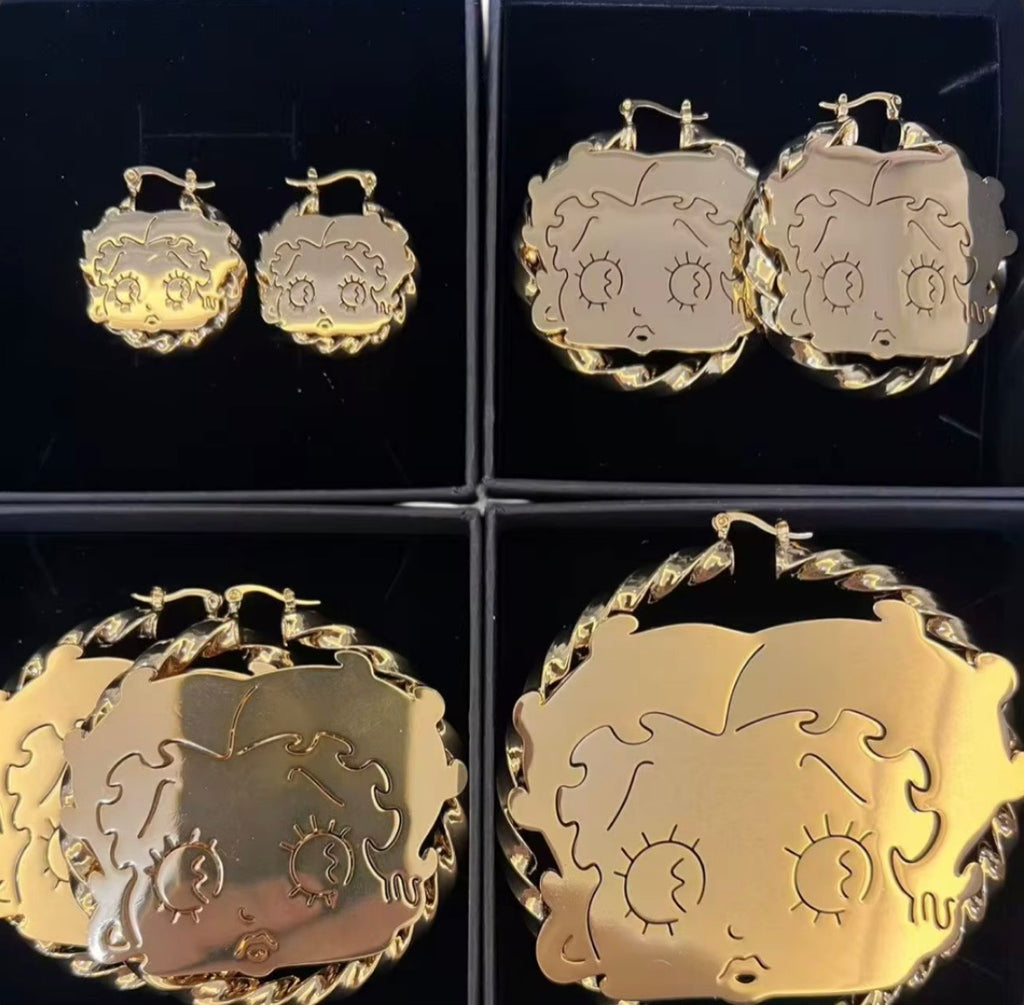 Retro Diva Hoop Earrings